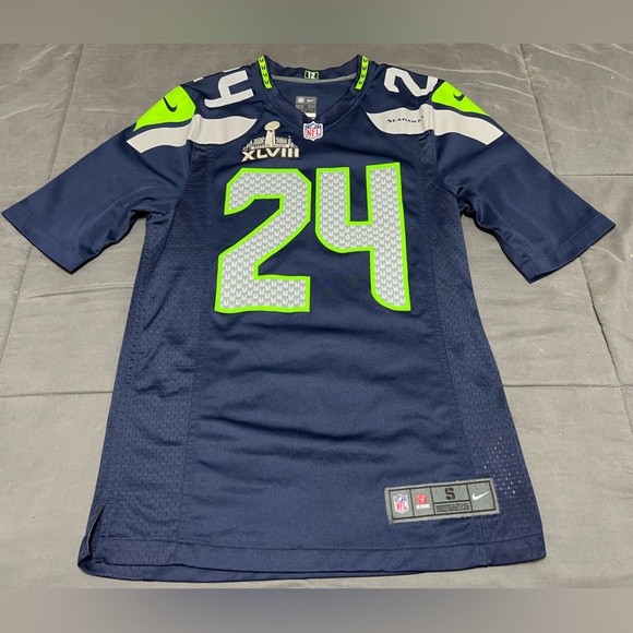 Nike Other - Seattle Seahawks Marshawn Lynch Jersey Men Small Nike On Field Super Bowl XLVIII